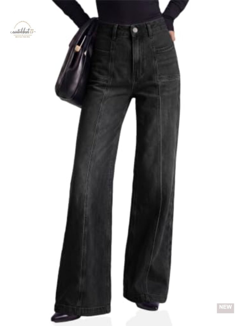 High Waisted Flare Jeans Wide Leg Bell Bottom Denim Pants